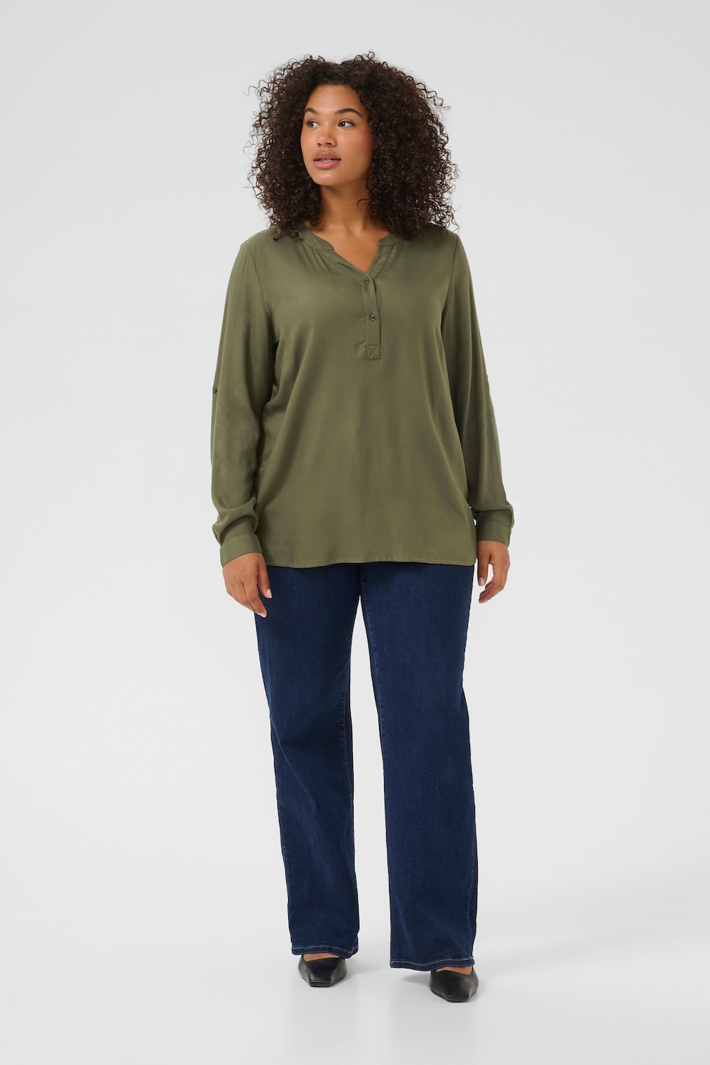 Langarm-Bluse Regular fit