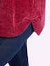 Pullover Pullover aus weicher Chenille-Qualität Langarm ohne Kragen