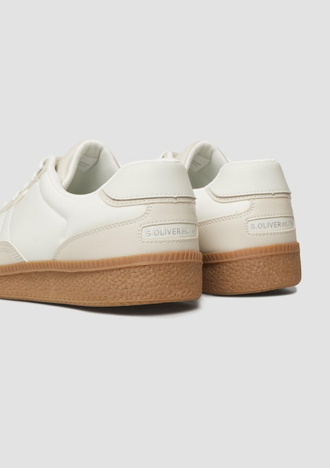 Schnür-Sneaker in Leder-Optik