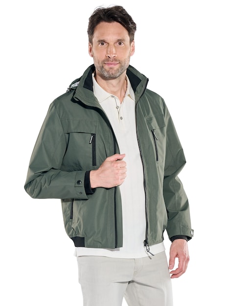 Herren Leichte Funktionsjacke mit Bündchen , Oliv