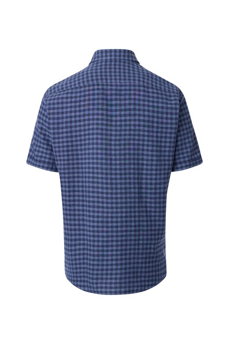 Leinenhemd Kurzarm kariert Casual Fit