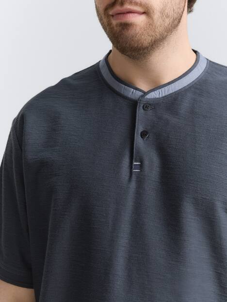 Poloshirt mit Stehkragen