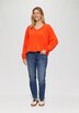 Scuba-Sweatshirt mit V-Ausschnitt