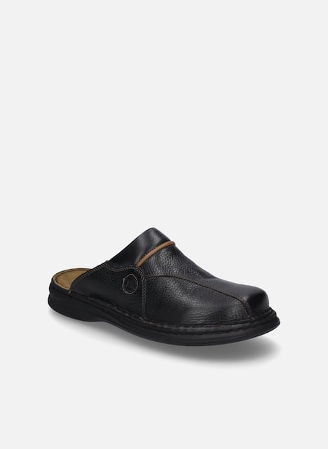Herren Clog Klaus, schwarz/cognac