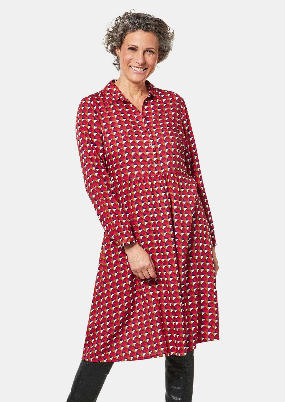 Kurzgröße - Bequemes Freizeitkleid in modischem Druck