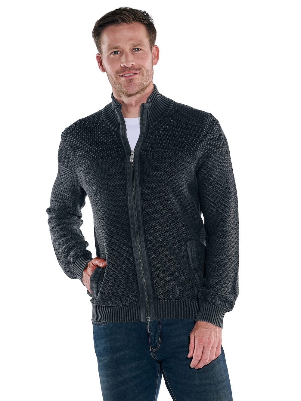 engbers Herren Cardigan , Schwarz
