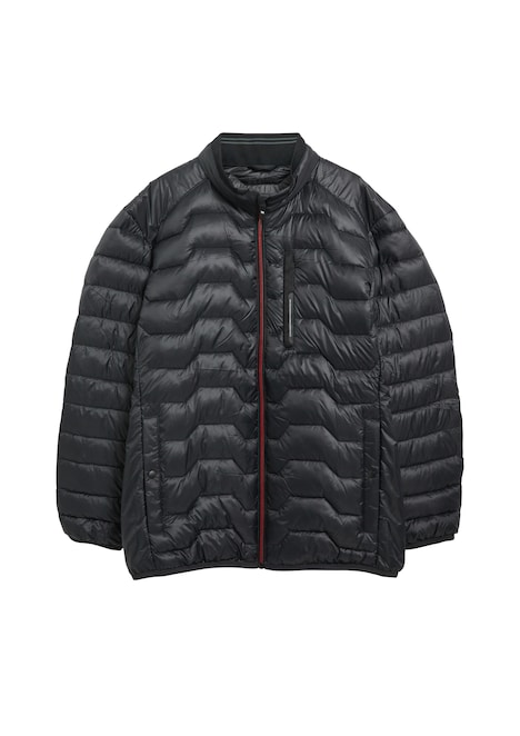 Leichte Steppjacke mit Kontrast-Details und Stehkragen