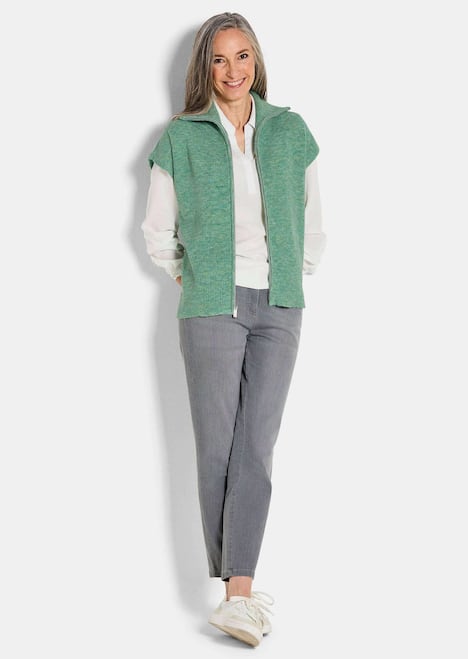 GOLDNER Tricot vest Tricot vest met ritssluiting