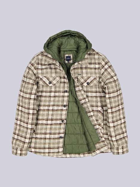 Herren Overshirt-Jacke , Oliv