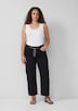 Cropped-Jeans / Mid Rise / Straight Fit / offener Saum