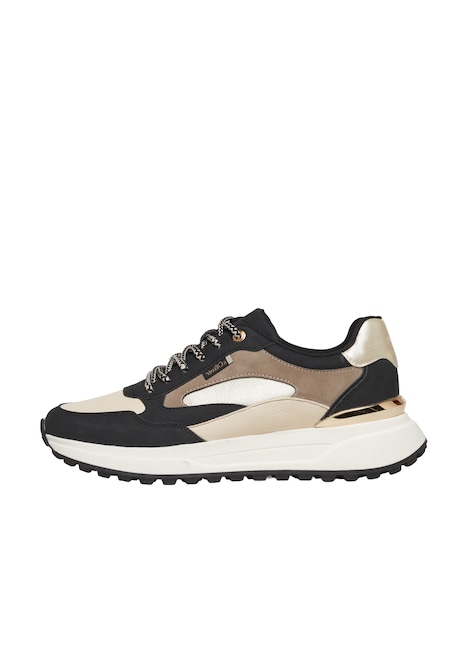 Sneaker in Leder-Optik mit Artwork