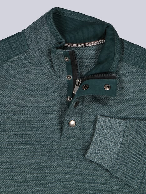 engbers Herren Sweatshirt mit Stehkragen , Petrolblau