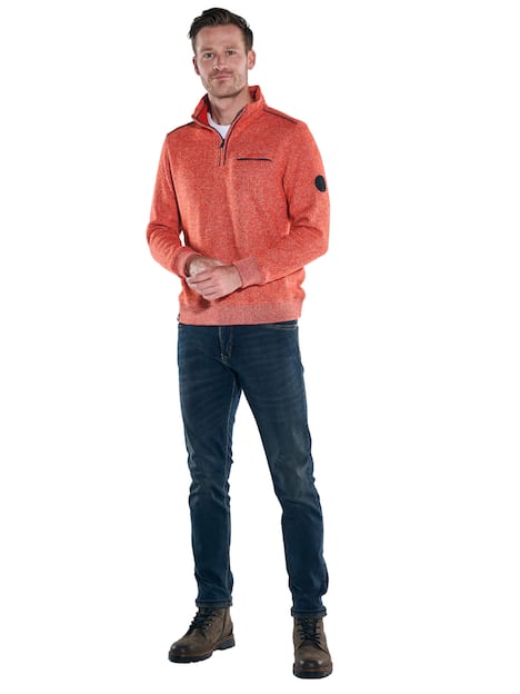 engbers Herren Sweatshirt mit Stehkragen , Orange