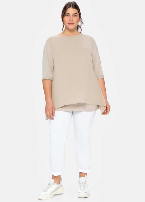 Blusenshirt 3/4-Arm Uni