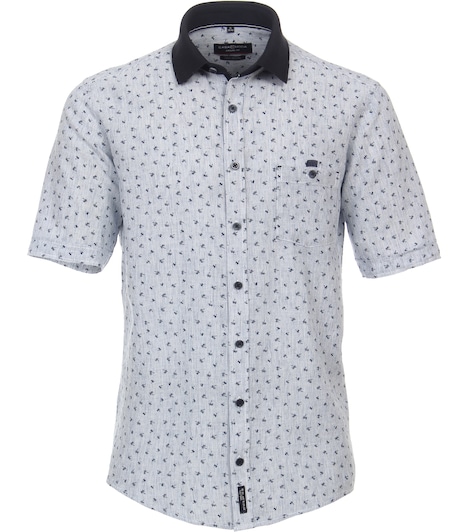 Leinenhemd Kurzarm Print Casual Fit