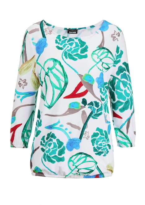 Viskoseshirt mit Allover-Druck