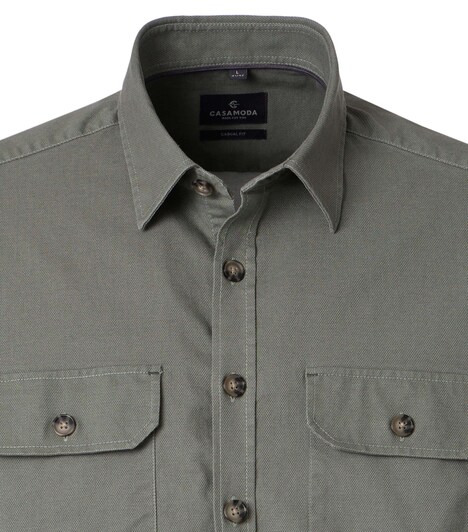 Hemdjacke uni Casual Fit