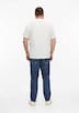 Baumwoll-T-Shirt mit Logo-Print und V-Neck