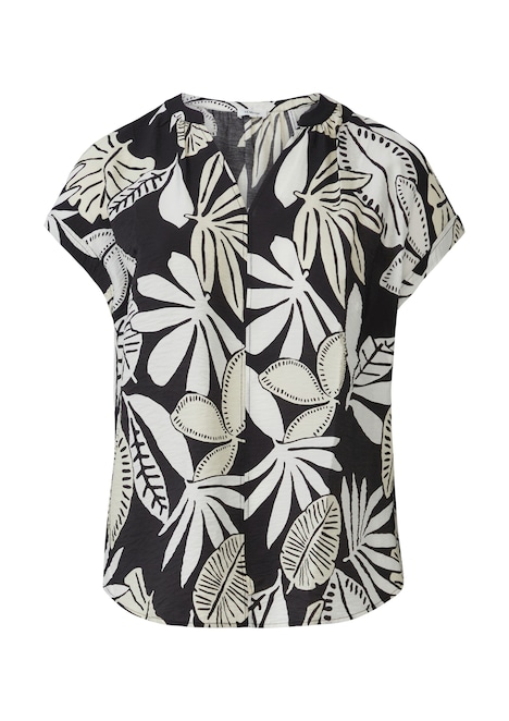 Strukturierte Bluse mit Raff-Details