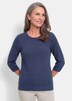 Halbarm Baumwollpullover mit Struktur