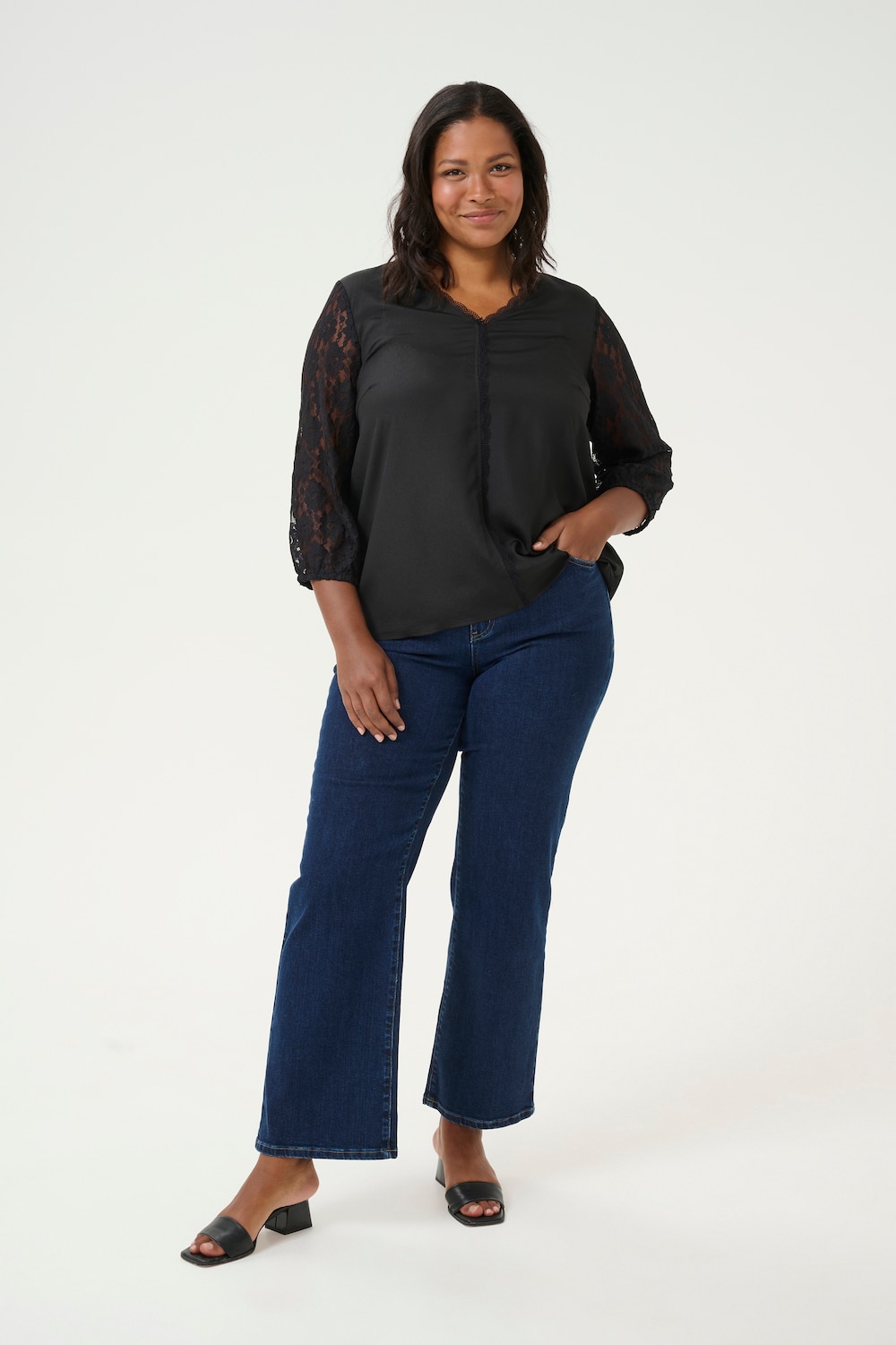 Langarm-Bluse Regular fit