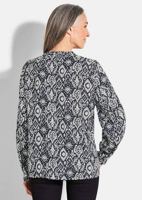 GOLDNER Blouse met print Blouse van viscose, met ruches