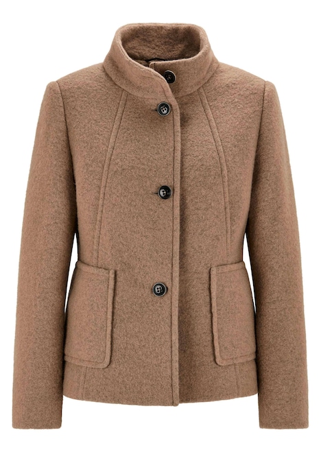 Elegante korte jas met opstaande kraag
