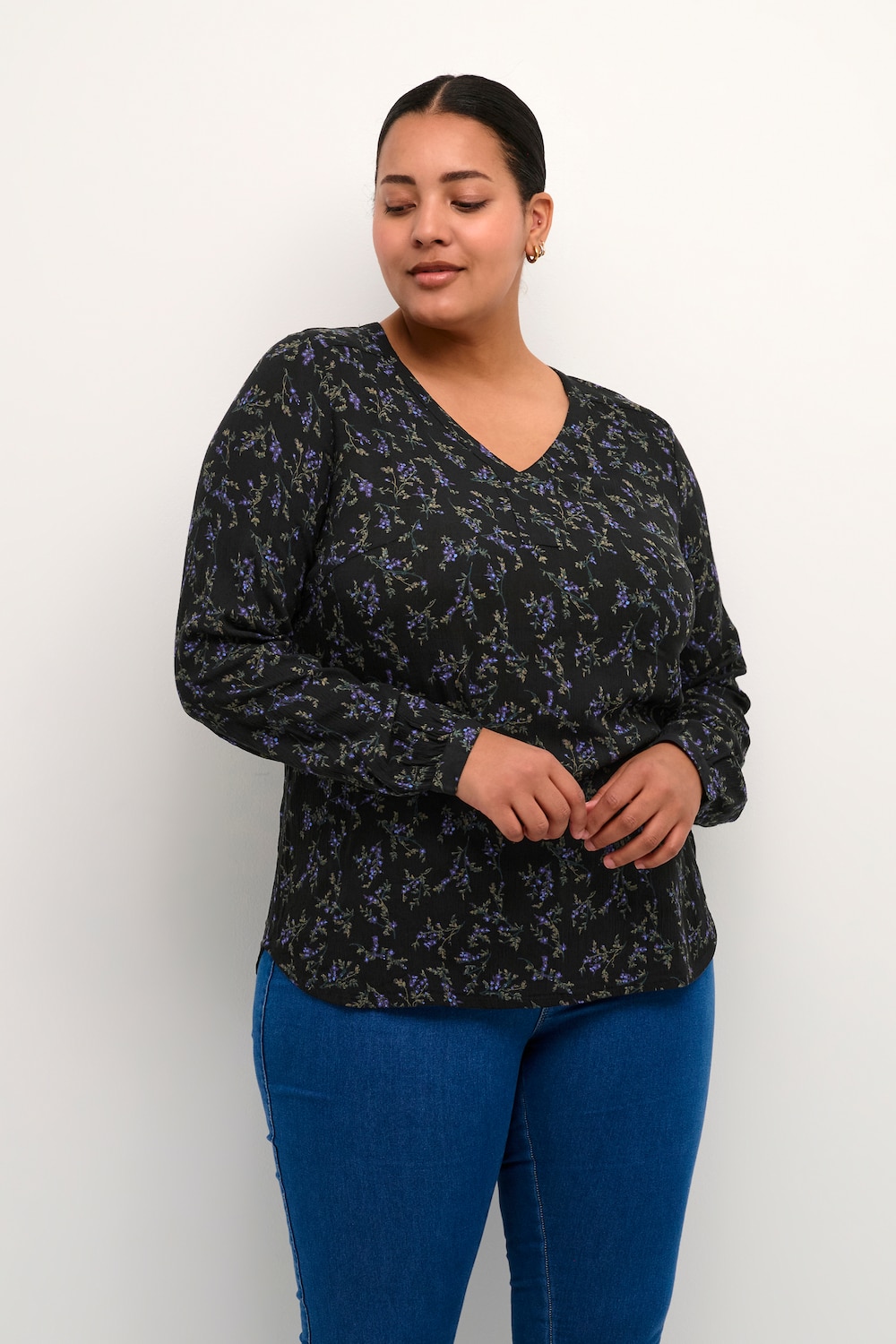 Langarm-Bluse Regular fit
