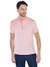 Herren Henley T-Shirt , Rosa