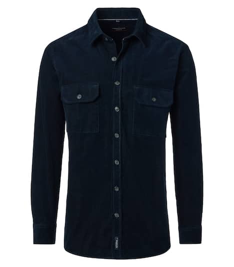 Hemdjacke uni Casual Fit