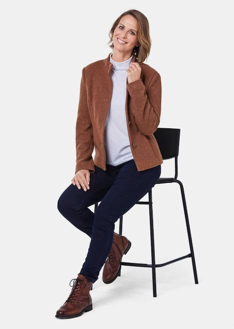 GOLDNER Blazer Blazer met geraffineerd ontworpen kraag