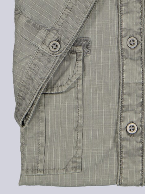 Herren Sportives Hemd im Safari-Look , Oliv