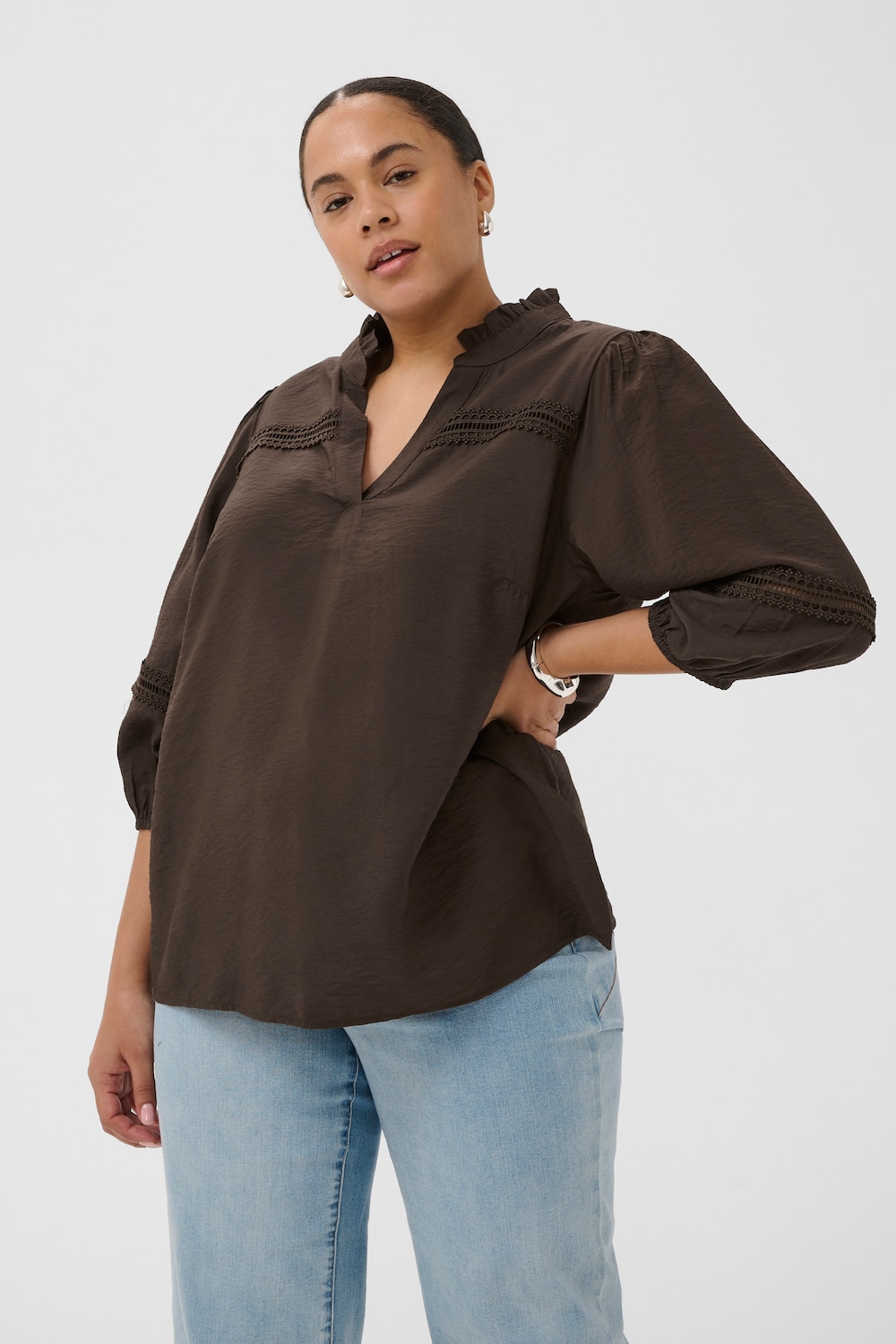 Langarm-Bluse Regular fit