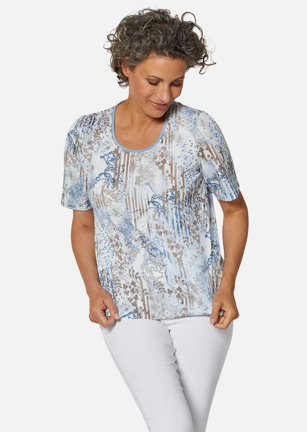GOLDNER Gedessineerd shirt Comfortabel, gedessineerd shirt in een mix van patronen