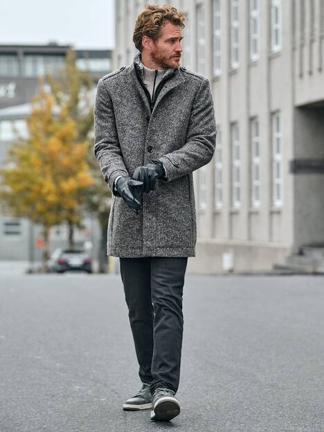 engbers Herren Mantel , Grau