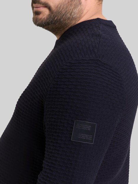 Strickpullover mit Rundhalsausschnitt