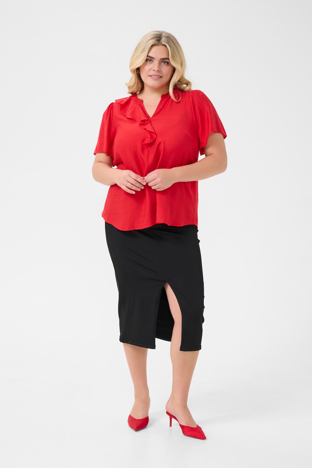 Kurzarm-Bluse Regular fit