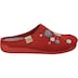 Damen Hausschuh Cara 02, rot-multi