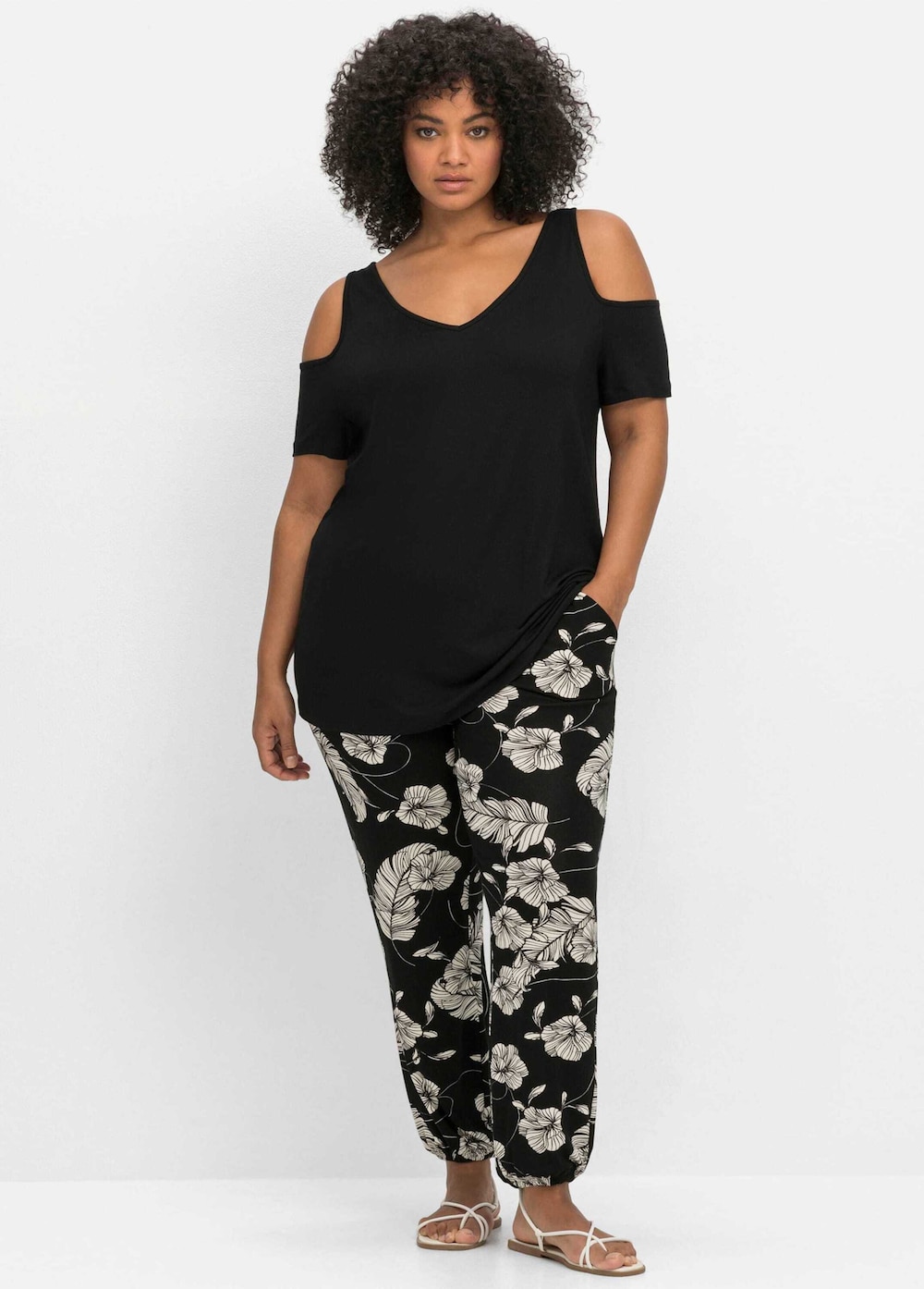 T-Shirt Kurzarm Uni Ohne Kragen