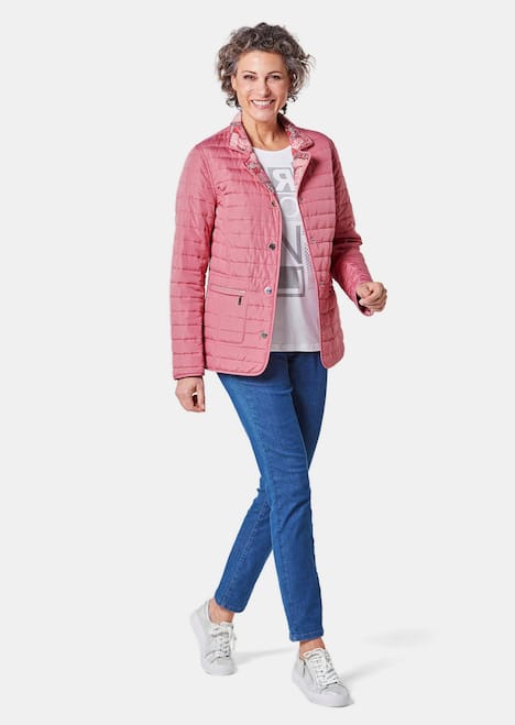 Leichte Druck-Steppjacke zum wenden