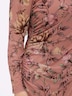 Mesh-Kleid Blumenkleid aus Mesh-Qualität Langarm Ohne Kragen