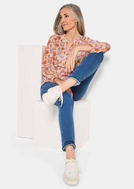 GOLDNER Blouse met print Gedessineerde blouse met unieke print