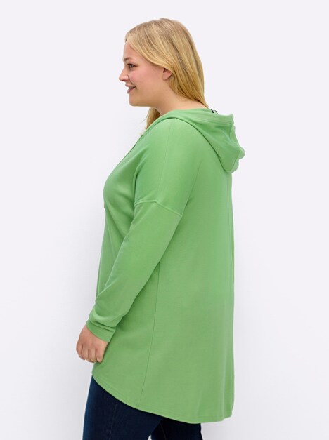 Sweatshirt Langarm Uni Mit Kapuze