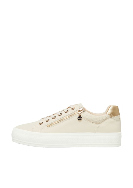 Sneaker mit Reißverschluss und Gummisohle