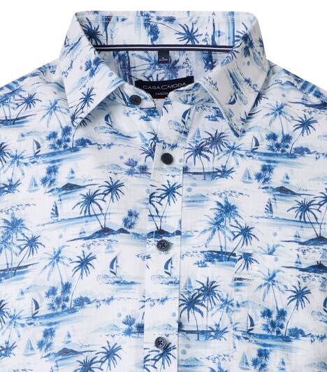 Freizeithemd Kurzarm Print Casual Fit