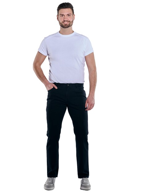 Herren 5-Pocket-Hose regular , Saphirblau