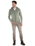 Herren Sweatjacke mit Kapuze , Khaki