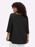 3/4-Arm-Shirt 3/4-Arm-Shirt mit Cut-out vorn 3/4-Arm Uni Ohne Kragen