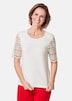 Viskose-Blusenshirt mit Spitze