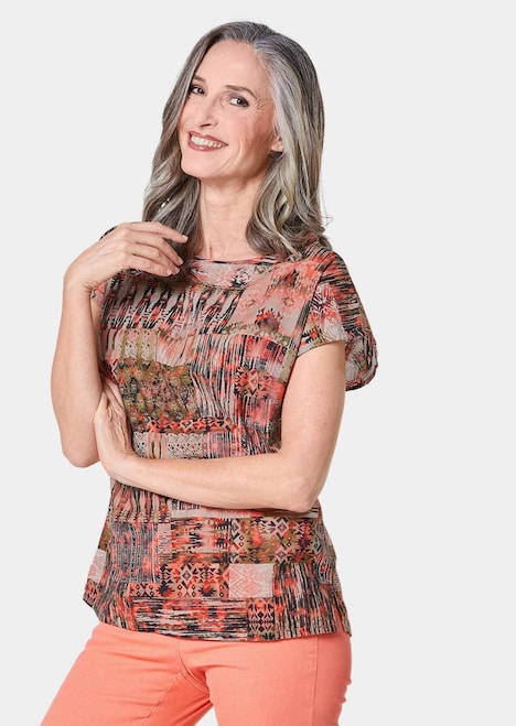 Ultraleichte Druckbluse aus reiner Baumwolle